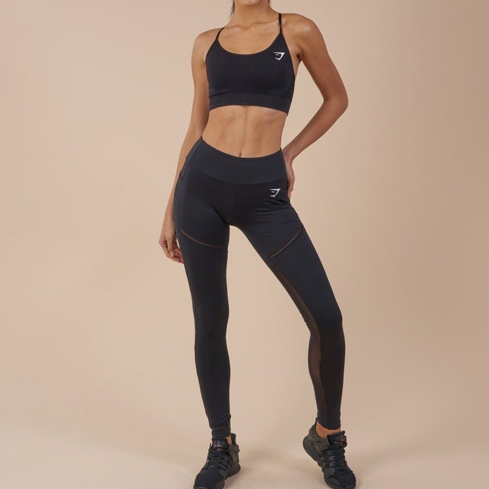 NWT Gymshark Simply Mesh Leggings - Black, XS